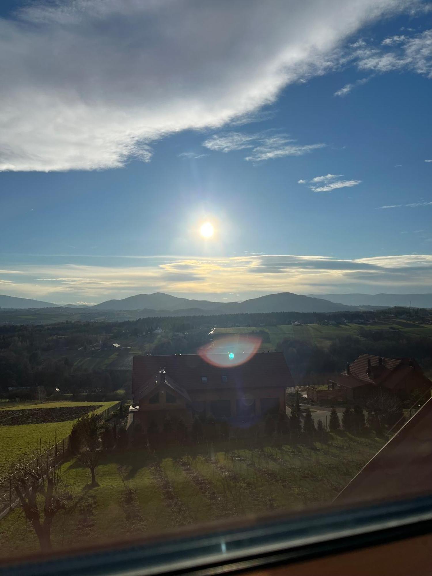 Fantastic View Vineyard Beskid Mountains Gruszow  Exteriör bild